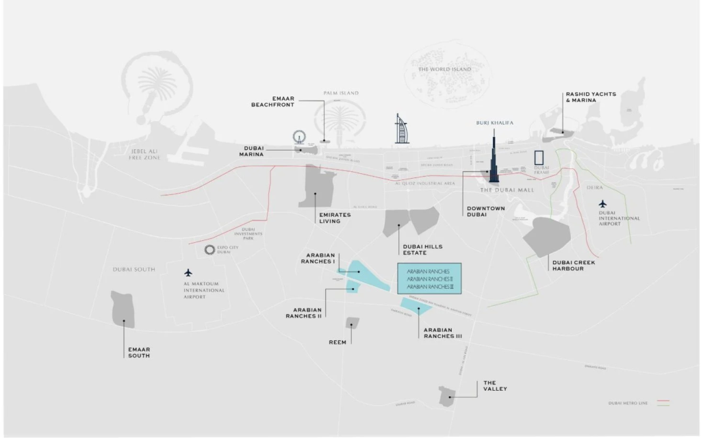 Location Map Anya Arabian Ranches 3